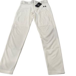 Boys Under Armour White Baseball Pants Size Youth Large